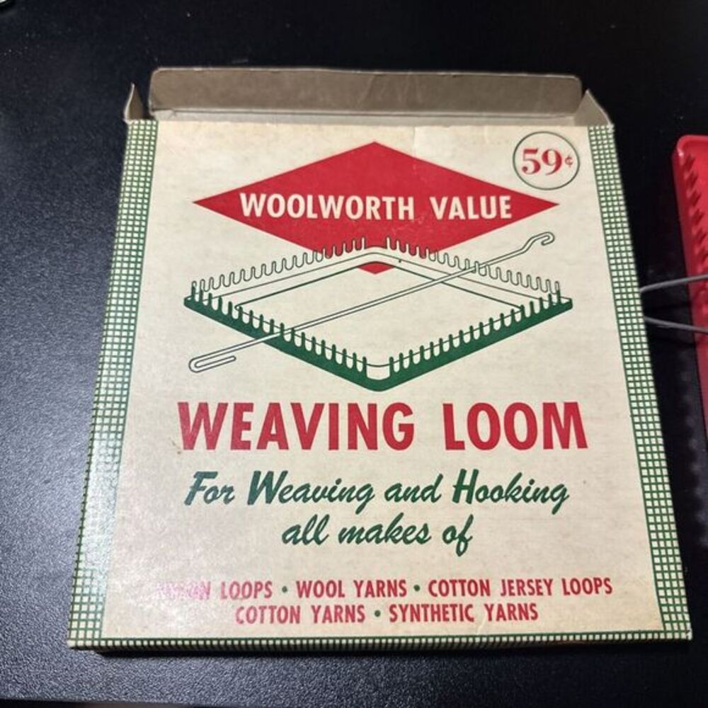 VTG 1940'S  WEAVING LOOM, WOOLWORTH VALUE, JERSEY LOOPS‎